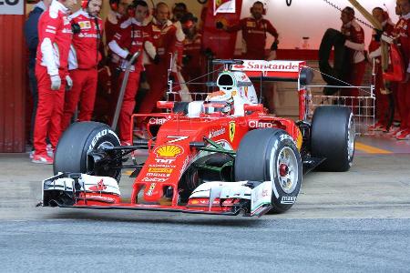 Kimi Rikknen - Ferrari - Barcelona - Formel 1-Test - 1. Mrz - 2016