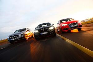 Mercedes A45 AMG, Audi S3, BMW M235i