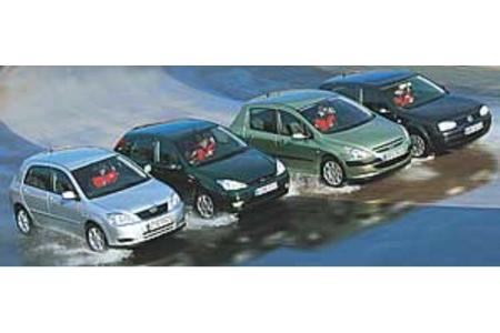 Toyota Corolla 2.0 D-4D, Peigeot 307 HDi 110, Ford Focus 1.8 TDCI und VW Golf TDI Toyota Corolla 2.0 D-4D, Peigeot 307 HDi 110, Ford Focus 1.8 TDCI und VW Golf TDI