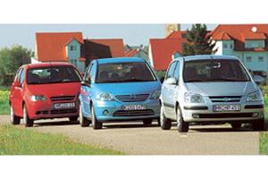 Hyundai Getz, Daewoo Kalos und Citroen&nbsp;C3