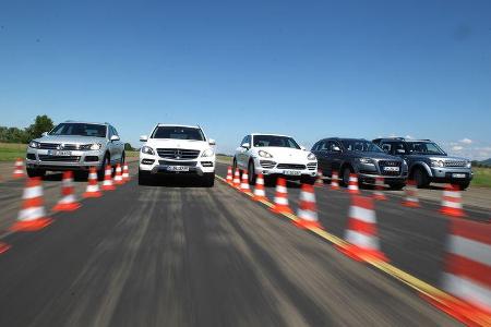 Audi Q7, Land Rover Discovery, Mercedes ML, Porsche Cayenne, VW Touareg