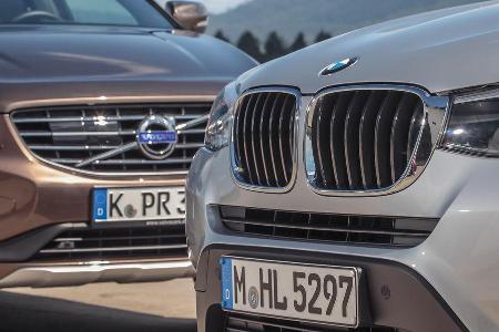 BMW X3 20d xDRIVE, Volvo XC60 D4 AWD, Khlergrill