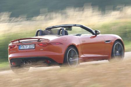 Jaguar F-Type V6 S, Heckansicht