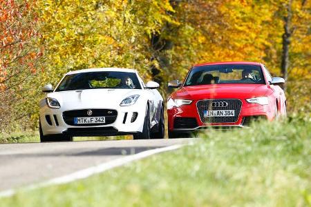 Audi RS5 Coupé, Jaguar F-Type S Coupé, Frontansicht
