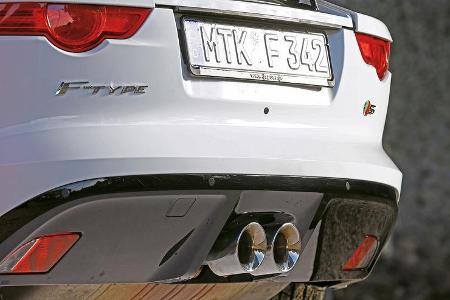 Jaguar F-Type S Coupé, Auspuff, Endrohre
