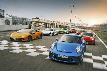Lamborghini Huracán Performante, Chevrolet Corvette Z06, Mercedes-AMG GT R, McLaren 720S, Porsche 911 GT3, Audi R8 V10 Plus,... Lamborghini Huracán Performante, Chevrolet Corvette Z06, Mercedes-AMG GT R, McLaren 720S, Porsche 911 GT3, Audi R8 V10 Plus,...