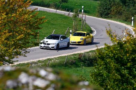 BMW M4, Porsche 911 Carrera S, Frontansicht