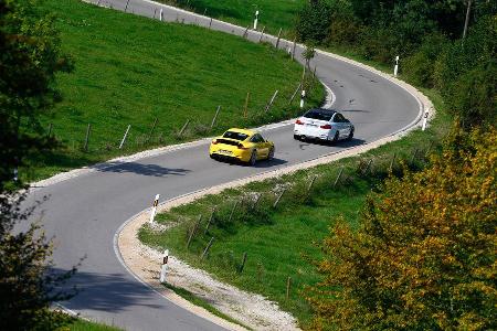 BMW M4, Porsche 911 Carrera S, Heckansicht