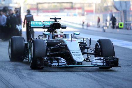 Lewis Hamilton - Mercedes - Formel 1-Test - Barcelona - 4. Mrz 2016