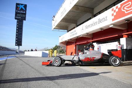 Romain Grosjean - HaasF1 - Formel 1-Test - Barcelona - 4. Mrz 2016