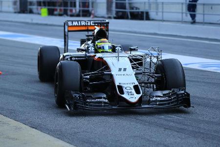 Sergio Perez - Force India - Formel 1-Test - Barcelona - 4. Mrz 2016