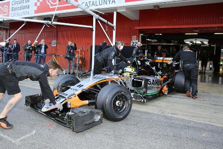 Sergio Perez - Force India - Formel 1-Test - Barcelona - 4. Mrz 2016