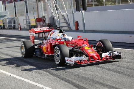 Sebastian Vettel - Ferrari - Formel 1-Test - Barcelona - 4. Mrz 2016