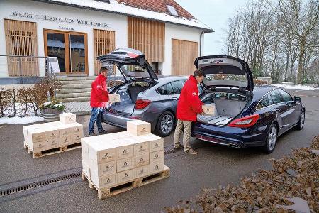 BMW 520d GT, Mercedes CLS 250 CDI SB, Heckansicht, Heckklappe