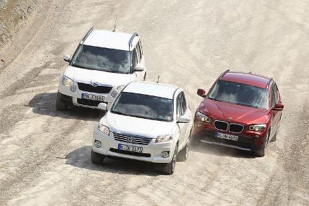 BMW X1 20d x-Drive, Skoda Yeti 2.0 TDI, Toyota RAV 4 2.2 D-Cat BMW X1 20d x-Drive, Skoda Yeti 2.0 TDI, Toyota RAV 4 2.2 D-Cat
