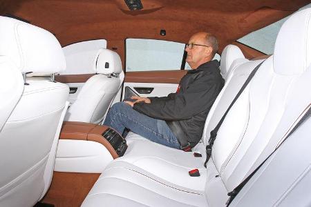 BMW 640i Gran Coupé, Rücksitz, Beinfreiheit