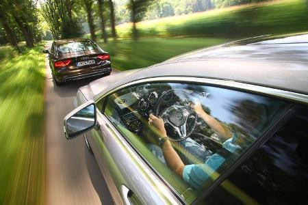 Audi S7 Sportback, Mercedes CLS 500 4matic, Heck