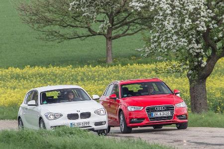 Audi A3 Sportback 1.6 TDI, BMW 114d, Frontansicht