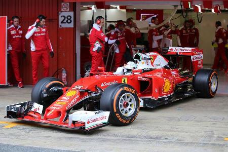 Sebastian Vettel - Ferrari - Formel 1 - Test - Barcelona - 2. Mrz 2016