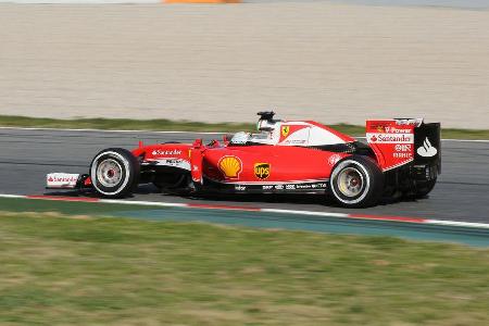 Sebastian Vettel - Ferrari - Formel 1-Test - Barcelona - 19. Februar 2015