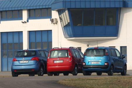 Kia Venga, Skoda Roomster, Citroen C3 Picasso