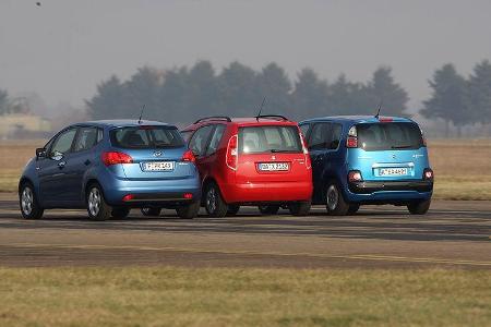 Kia Venga, Skoda Roomster, Citroen C3 Picasso