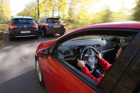 VW Golf, Citroen C4, Toyota Auris
