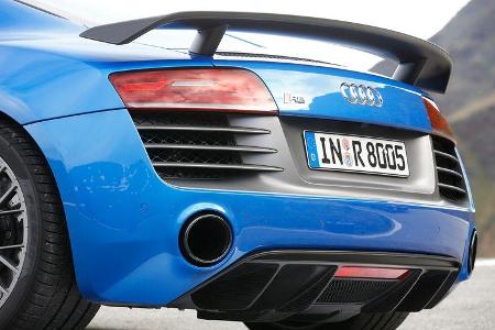 Audi R8 LMX, Heck, Auspuff
