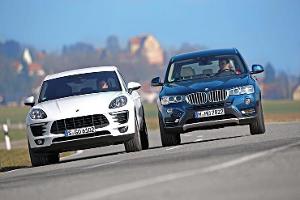 BMW X3 xDrive 35d, Porsche Macan S Diesel, Frontansicht
