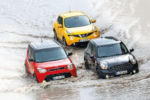 Kia Soul, Mini Countryman, Nissan Juke im Vergleich