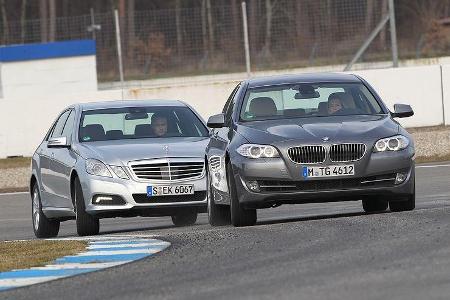 BMW 535i und Mercedes E 350 CGI Frontansicht