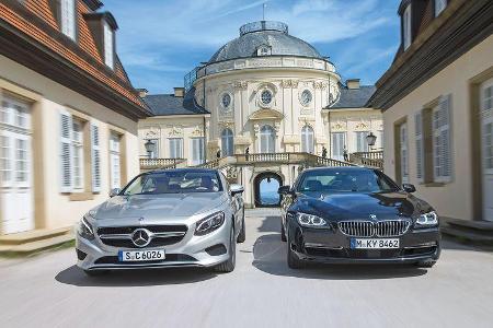BMW 650i Coupé, Mercedes S 500 4Matic Coupé, Frontansicht BMW 650i Coupé, Mercedes S 500 4Matic Coupé, Frontansicht
