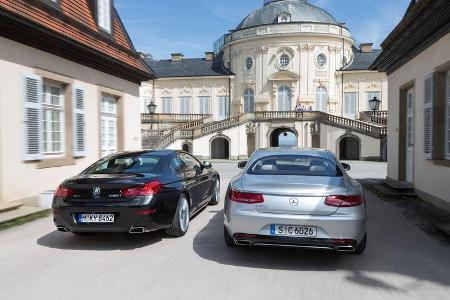 BMW 650i Coupé, Mercedes S 500 4Matic Coupé, Heckansicht