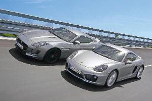 Jaguar F-Type 3.0 V6 Coupé, Porsche Cayman S, Frontansicht