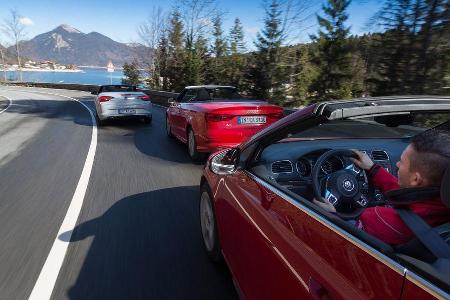Audi A3 Cabrio, Opel Cascada, VW Golf Cabrio, Ausfahrt