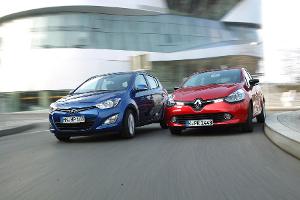 Hyundai i20 1.2 gegen Renault Clio TCe 90