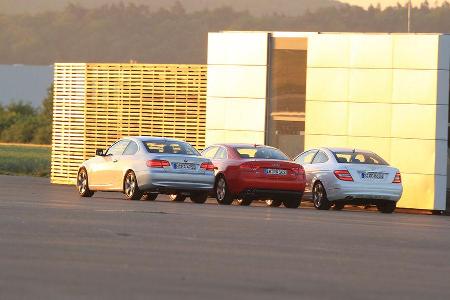 Audi A5 Coupe, BMW 325i Coupe, Mercedes C 250 Coupe