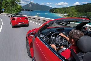 VW Beetle gegen VW Golf Cabrio