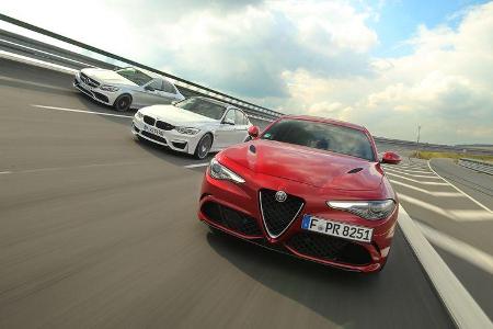 Alfa Romeo Giulia QV, BMW M3 Competition, Mercedes-AMG C 63 S Alfa Romeo Giulia QV, BMW M3 Competition, Mercedes-AMG C 63 S