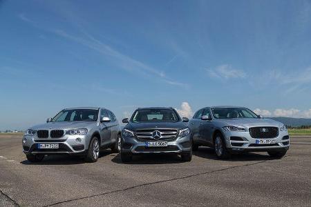 BMW-X3-Jaguar-F-Pace-Mercedes-GLC-Vergleichstest BMW-X3-Jaguar-F-Pace-Mercedes-GLC-Vergleichstest
