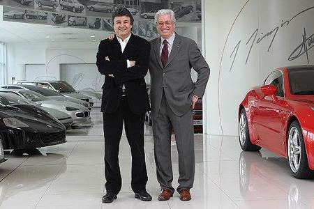 Fabrizio (links) und Giorgetto Giugiaro im Firmenmuseum. Beide haben ihre verbleibenden Anteile von 9,9 Prozent an Audi verk... Fabrizio (links) und Giorgetto Giugiaro im Firmenmuseum. Beide haben ihre verbleibenden Anteile von 9,9 Prozent an Audi verk...