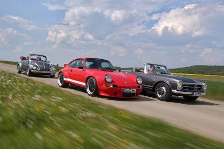 Mechatronik-Mercedes SL, Memminger-VW Käfer, K & F-Porsche 911 Mechatronik-Mercedes SL, Memminger-VW Käfer, K & F-Porsche 911