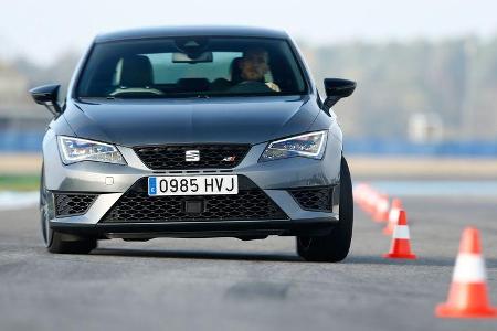 Seat Leon Cupra 280, Frontansicht, Slalom