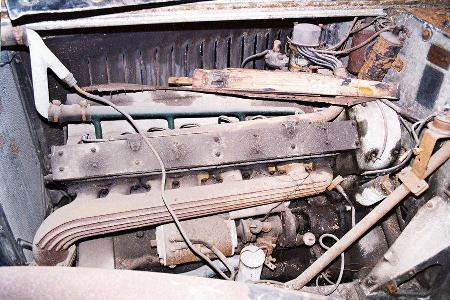 Bugatti Typ 57 Ventoux, Motor, Unrestauriert