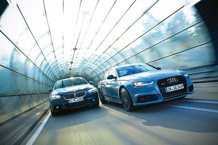 Audi A6 3.0 TDI Competition, BMW 535d, Frontansicht Audi A6 3.0 TDI Competition, BMW 535d, Frontansicht