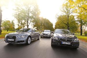 Audi A6, BMW 5er, Mercedes E-Klasse im Vergleich
