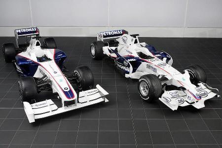 Im Vergleich zum aerodynamisch ausgefeilten Vorgänger kommt der neuen F1.09 fast ohne Zusatzflügel aus.