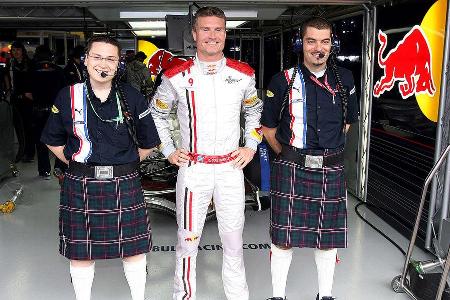 David Coulthard zelebrierte derweil seinen F1-Abschied auf schottische Art und Weise.