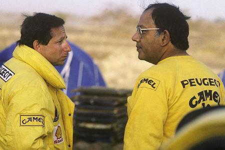 Jean Todt und Shekhar Mehta von Peugeot.