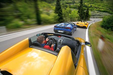 Ferrari 488 Spider, Lamborghini Huracn Spyder, McLaren 675LT Spider